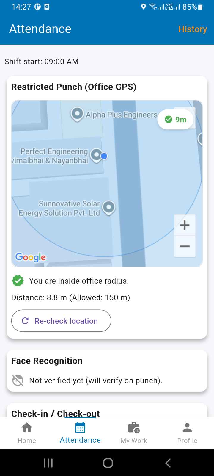 profile screen